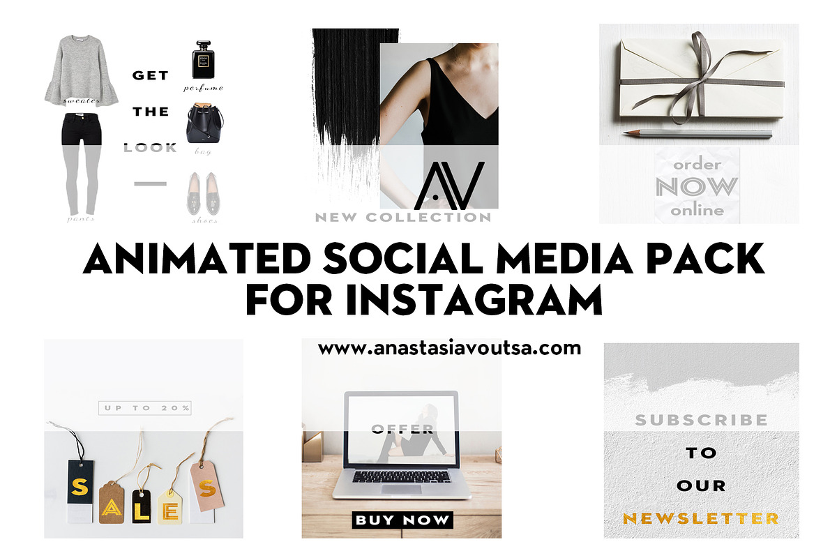 Animated Minimal Fashion Pack, a Social Media Template by Anastasia_avgr (Photo 1 of 4)