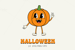 Retro Halloween Character SVG Pack.