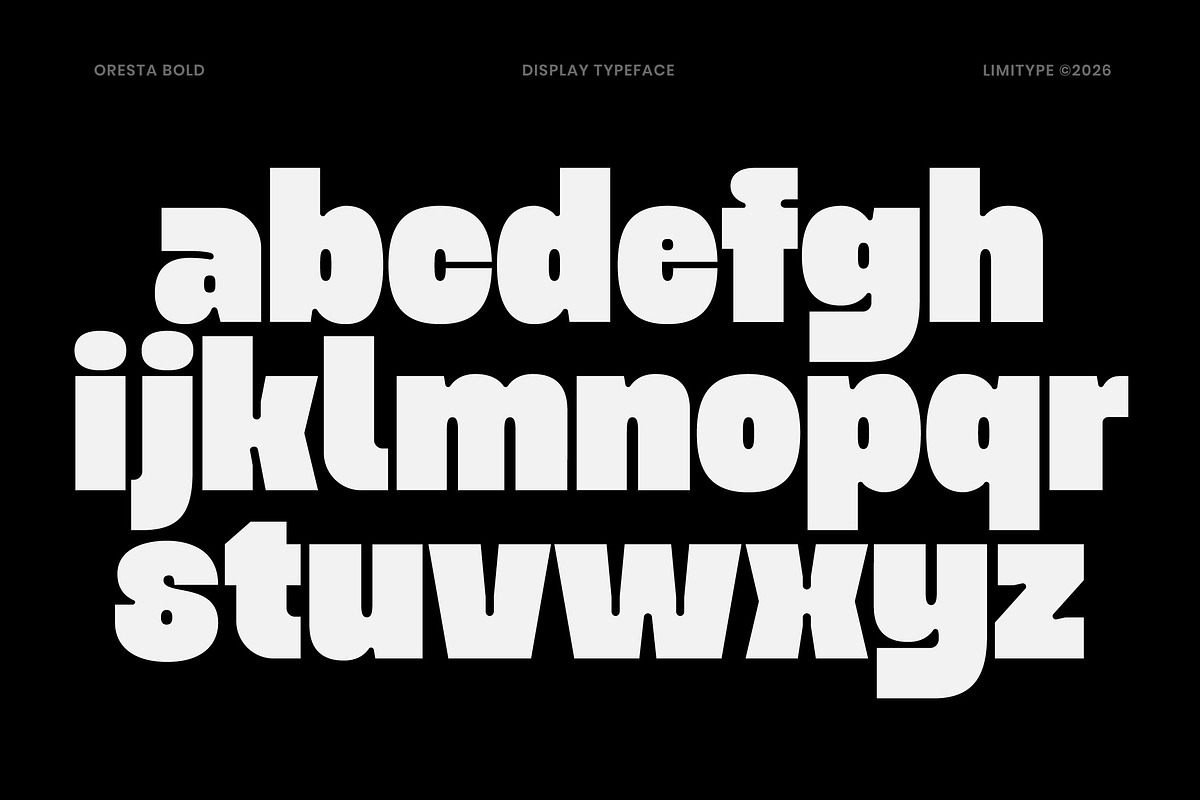 Oresta - Bold Display Font, a Sans Serif Font by limitype (Photo 10 of 12)