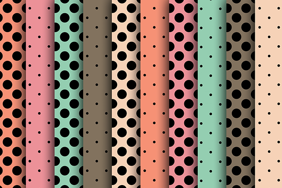 Seamless Watermelon Polka Dots preview 2