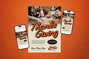 Thanksgiving Dinner Flyer Set, a Flyer Template by The Good Store