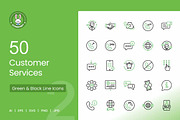 Customer Services Green & Black Icon, an Icon by IconBunny (Thumbnail 1 of 2)