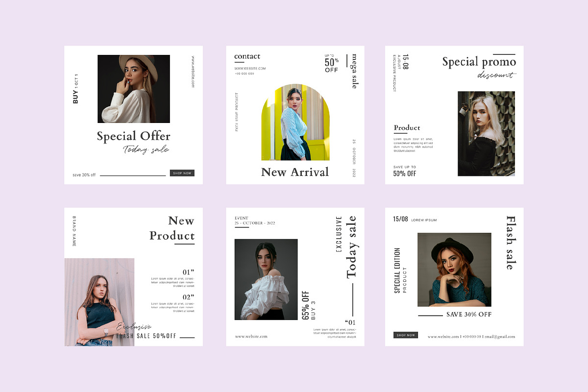 Instagram template social media pack, a Social Media Template by Syaeful Anas (Photo 3 of 6)