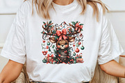 Quirky Christmas Reindeer Clipart, an Illustration by CraftArtStudio (Thumbnail 4 of 6)
