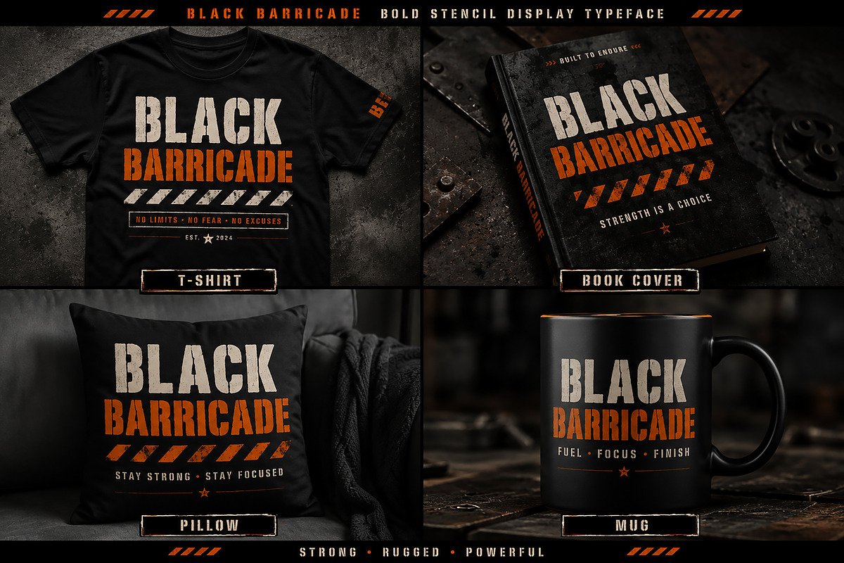 Black Barricade, a Slab Serif Font by Wow Magic (Photo 2 of 5)