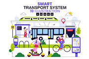 10 Smart Public Transport System, a Transportation Illustration by denayunebgt (Thumbnail 1 of 4)