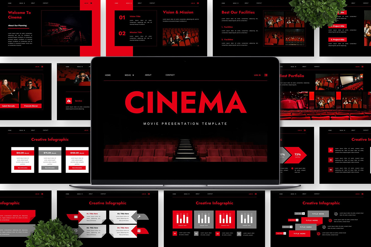 Cinema - Movie Powerpoint, a Presentation Template by Deepslide Studio (Photo 6 of 6)