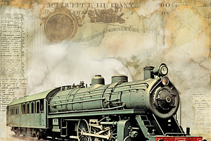 Vintage Train Scrapbook