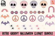Retro Groovy Halloween Clipart PNG, an Object Graphic by RETROVIBZDESIGNS (Thumbnail 4 of 6)