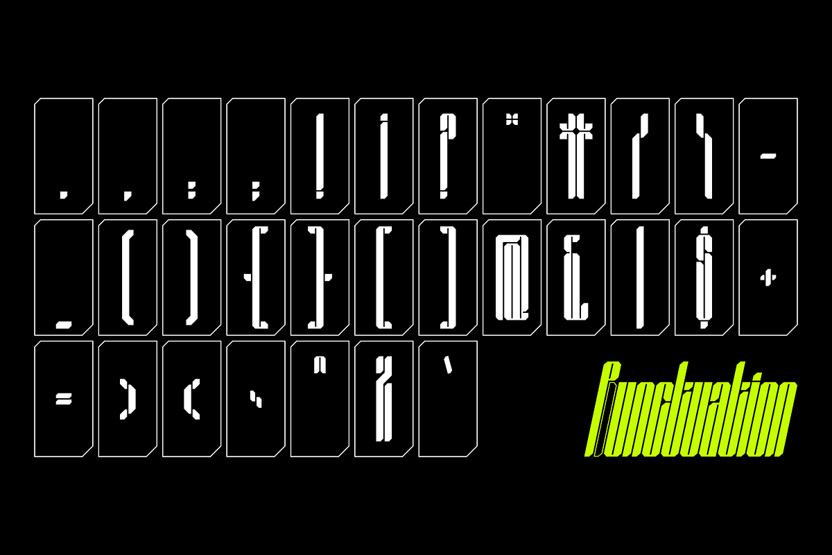 SEGAPUNK BOLD FUTURISTIC TYPEFACE, a Symbol Font by Font For Zula™ (Photo 13 of 13)