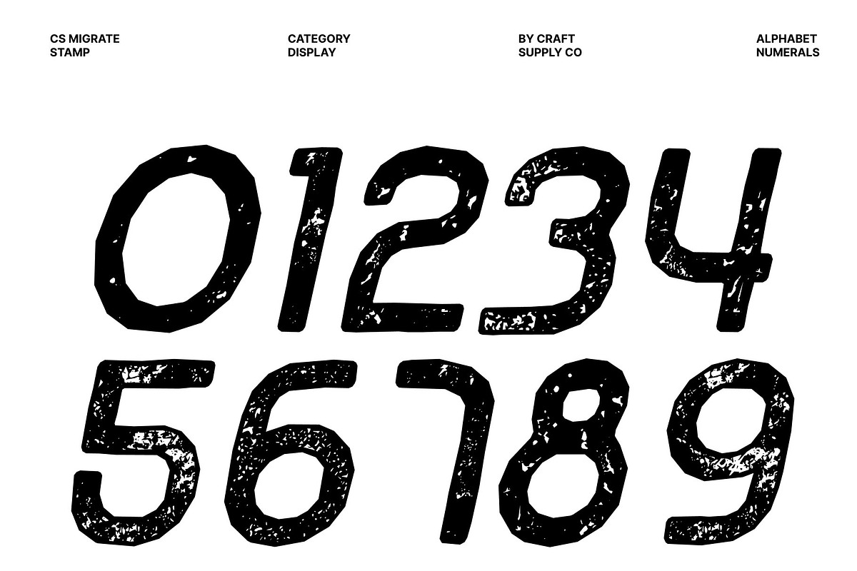 CS Migrate Stamp, a Sans Serif Font by Craft Supply Co. (Photo 5 of 8)