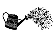 Floral Watering Can Design Bundle, an Illustration by Gaye Art (Thumbnail 8 of 31)
