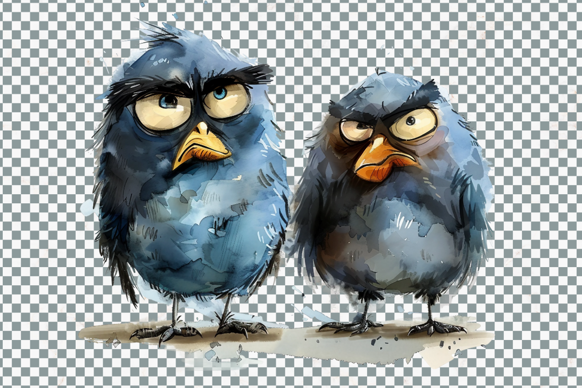 Funny Grumpy Birds Cliparts, an Animal Illustration by Mash Mash Stickers (Photo 8 of 9)