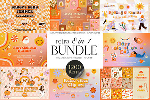 BUNDLE Retro Groovy 70s - 8 In 1