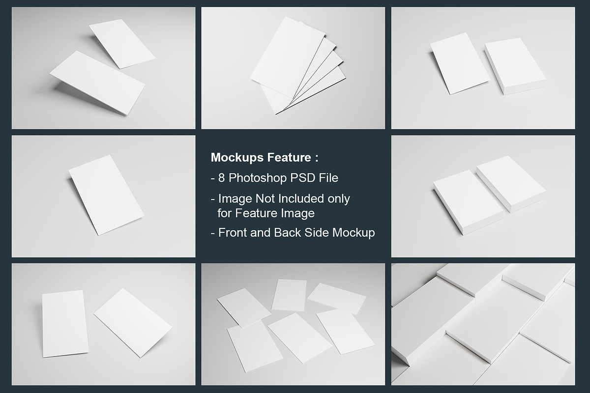 Vertical Business Card Mockups, a Product Mockup by alimran24 (Photo 2 of 12)