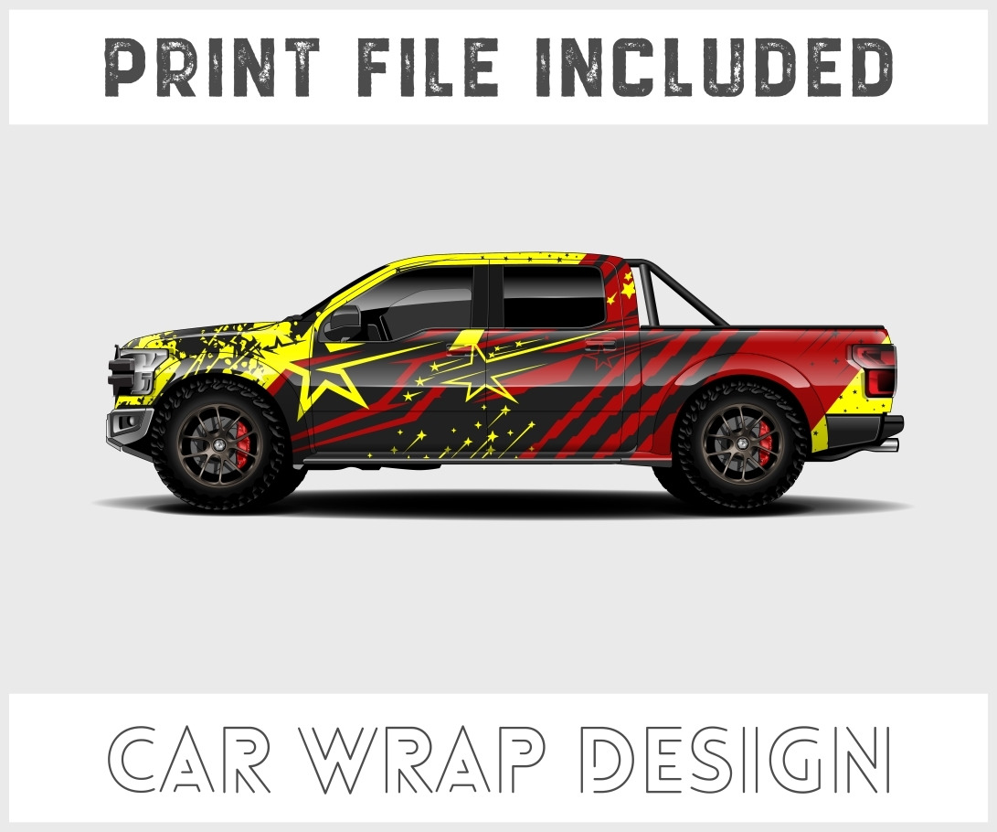 Car wrap decal vector, a Texture Illustration by Car Wrap design