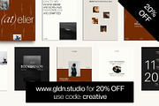 Canva Social Media Kit | Atelier, a Social Media Template by GLDN Studio (Thumbnail 1 of 14)
