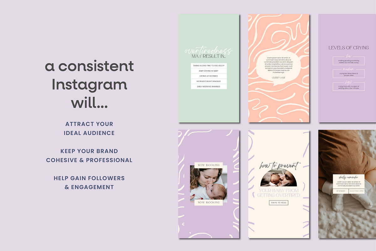 Sleep Consultant Instagram Templates, a Social Media Template by Templatez.Co (Photo 5 of 6)
