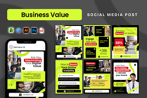 Business Value - Social Media Post, a Social Media Template by Jiwstudio