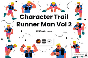 Character Trail Runner Man Vol. 2, a Sport Illustration by SLAB! Design