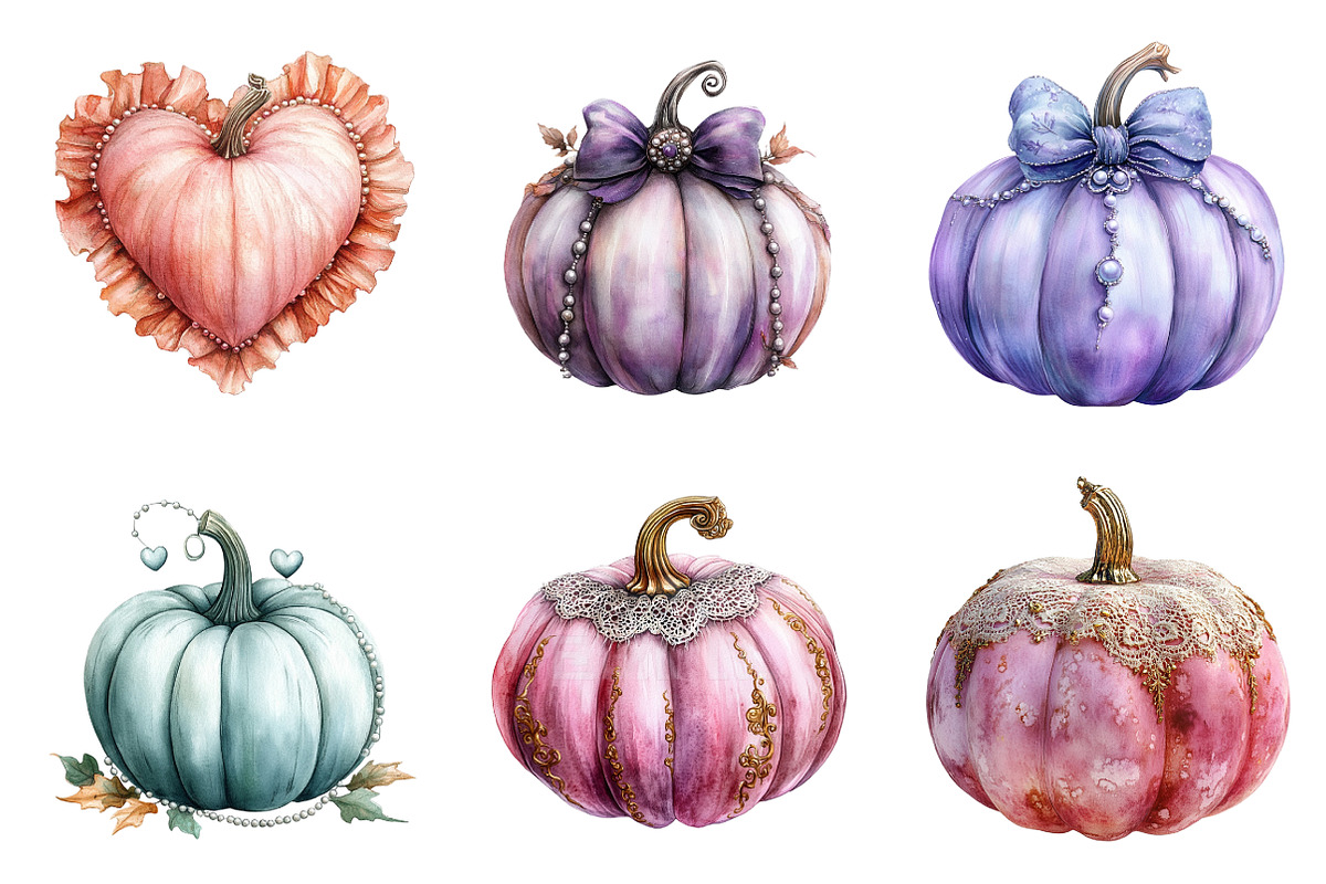 Aesthetic Coquette Pumpkin PNG, an Illustration by SinaCreation (Photo 3 of 7)