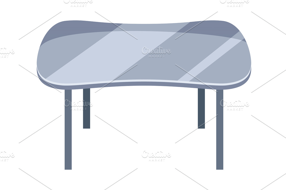 Table furniture of wood, interior, an Object Illustration by the8monkey