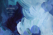 Blue Painted Abstract Backgrounds, a Texture Graphic by Basia Stryjecka (Thumbnail 2 of 18)