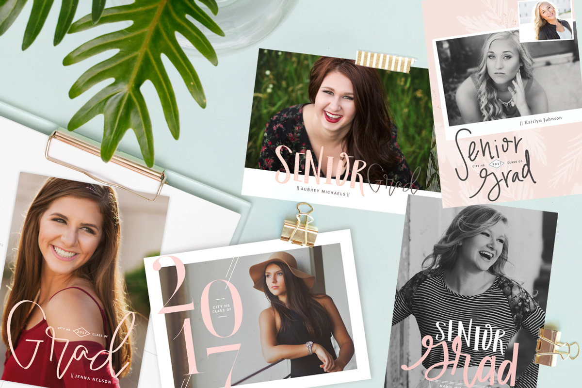 Graduation Card Bundle | Blushing, a Card Template by The Modern Collective (Photo 1 of 7)