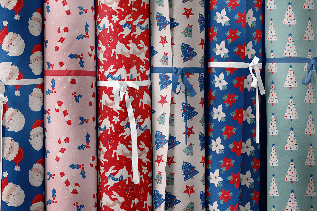 Merry & Bright Christmas Patterns, a Pattern Graphic by Tiger and Flower (Photo 2 of 9)