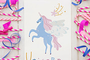 Unicorn pattern + BONUS 98 elements, a Pattern Graphic by Lineli (Thumbnail 8 of 11)