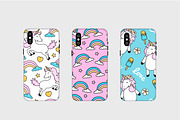 Vector unicorns set, 4 vector seamle, a Pattern Graphic by Olena Halahan (Thumbnail 3 of 5)
