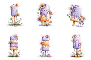 Whimsical Summer Ice Cream Clipart, an Illustration by CreationArt (Thumbnail 6 of 7)