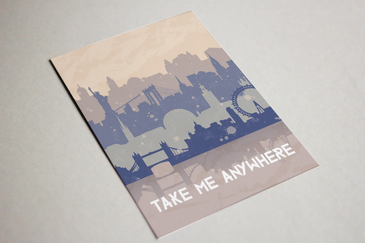 Travel Background with cities, a Work Illustration by Designifty (Photo 4 of 4)