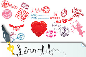 Love Mail Design Elements