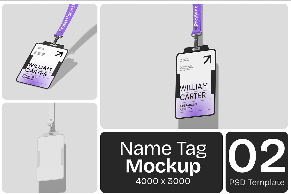 Name Tag Mockup, an Advertising Mockup by Permadi Creative