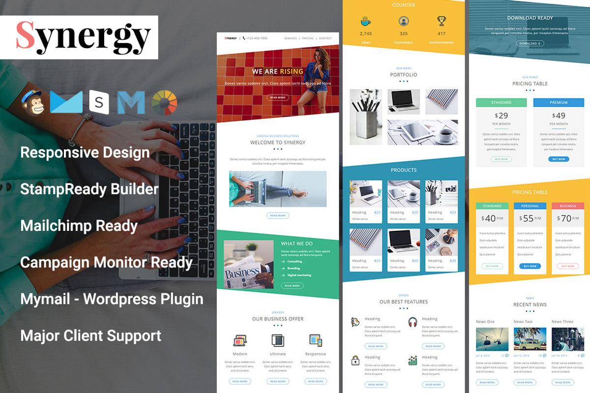 Synergy - Responsive Email Template, an Email Template by Pennyblack Templates (Photo 1 of 3)