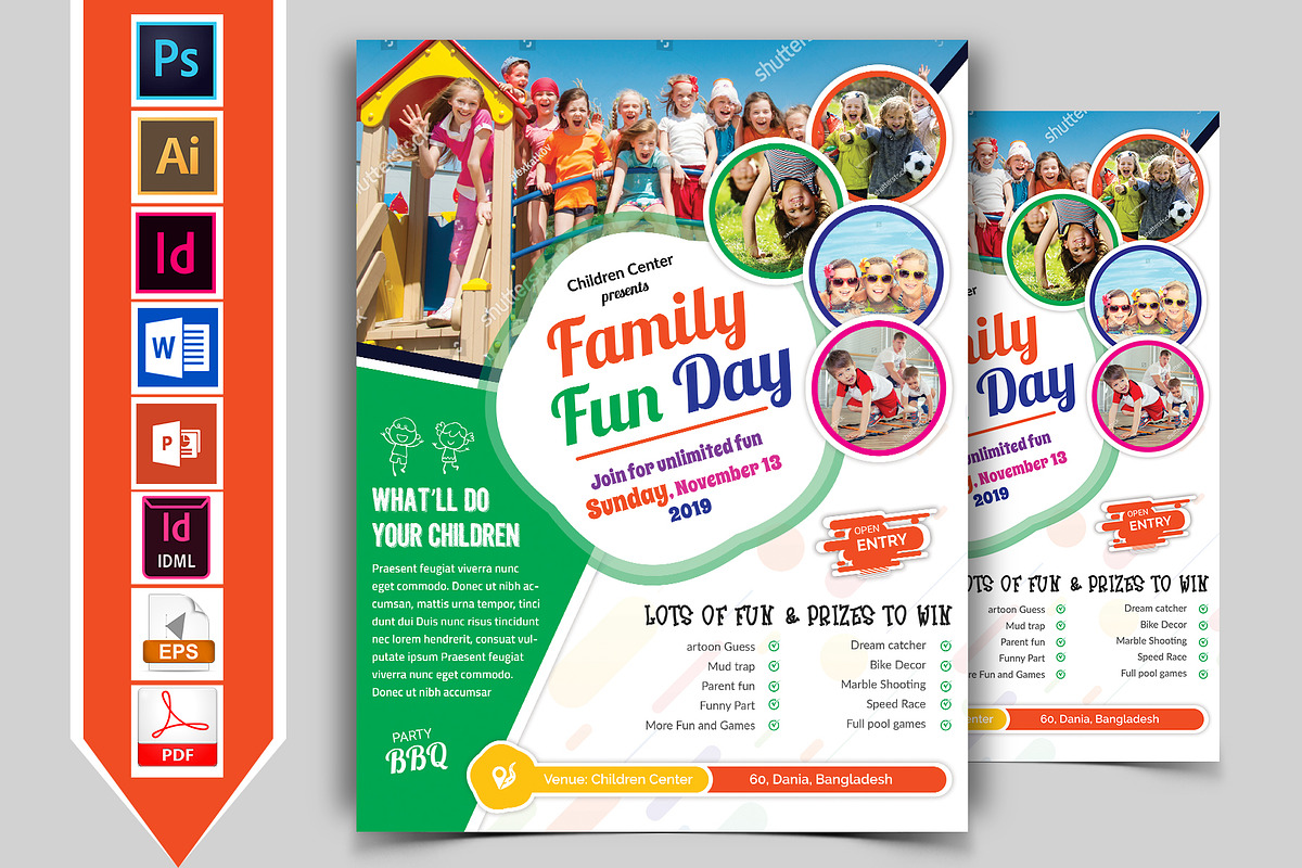 Family Fun Day Flyer Vol-03, a Flyer Template by Imagine Design Studio