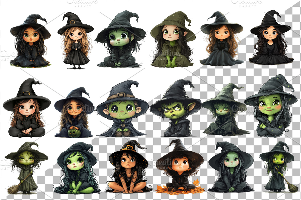 Cute Halloween Witch. TShirt Sticker, an Animal Illustration by KENO Mascots (Photo 2 of 10)