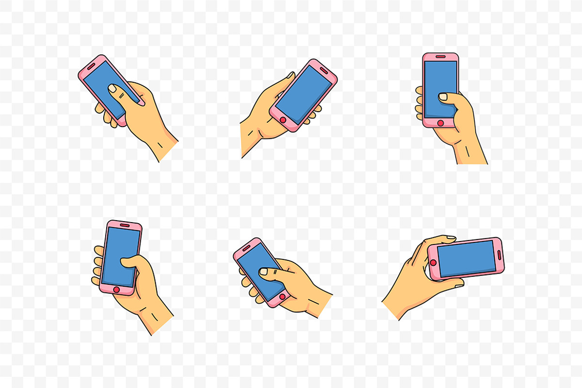 Hand Holding Smartphone Illustration, a Technology Illustration by Partikusi Design (Photo 3 of 3)
