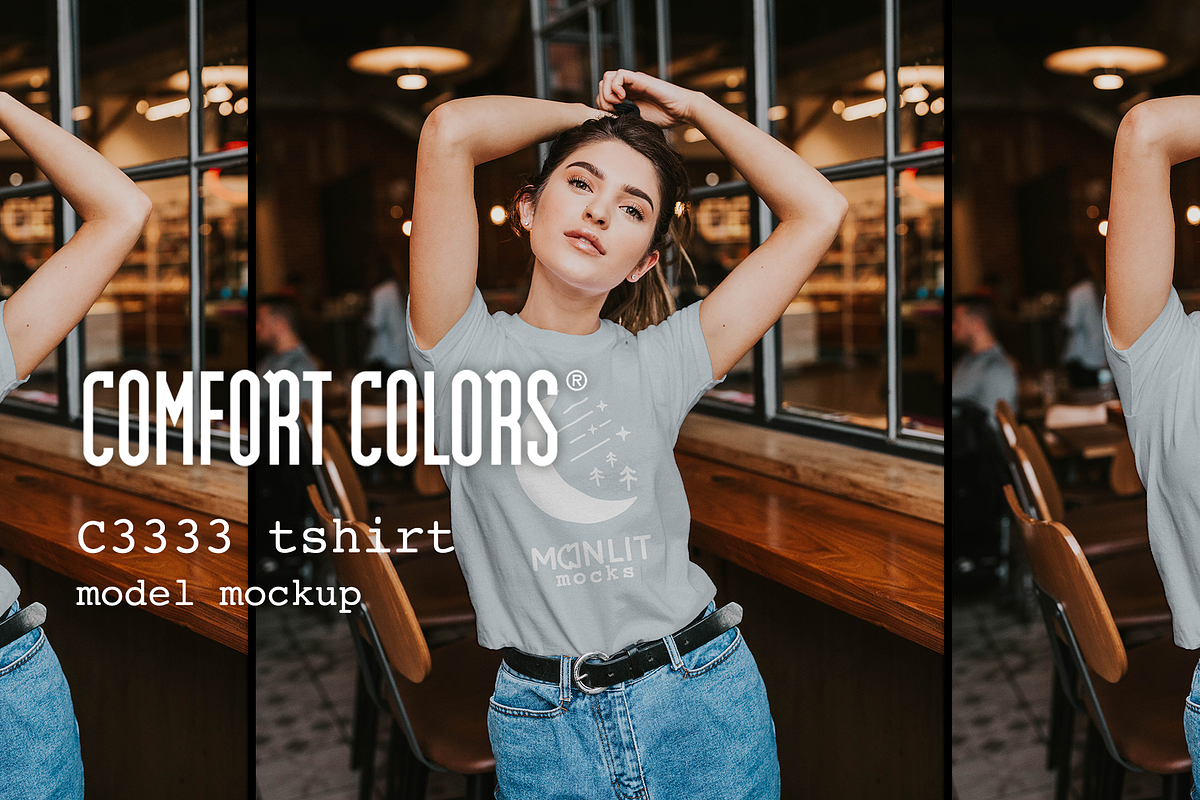 Comfort Colors C333 Shirt Mockup, a Shirt Mockup by Moonlit Mocks (Photo 1 of 6)