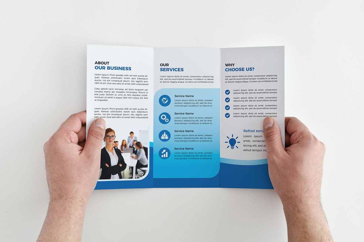 Corporate Trifold Brochure, a Brochure Template by GreenPixi (Photo 4 of 4)