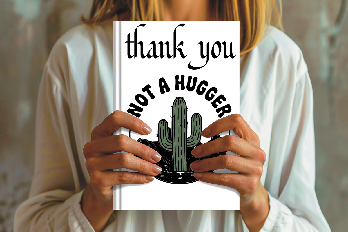 Not a hugger cactus desert funny gra, an Illustration by CrexoraLab (Photo 1 of 4)