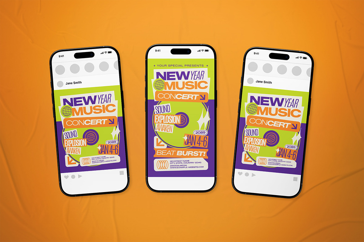 New Year Music Concert Flyer Set, a Flyer Template by The Good Store (Photo 2 of 2)