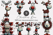 Christmas Deer clipart, an Illustration by Designworld (Thumbnail 1 of 3)