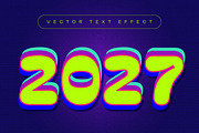 Happy New Year 2027 Text Effect, a Layer Style Add-On by CreativeShaper (Thumbnail 1 of 2)
