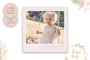 PSD Photo Gift Card Template 6