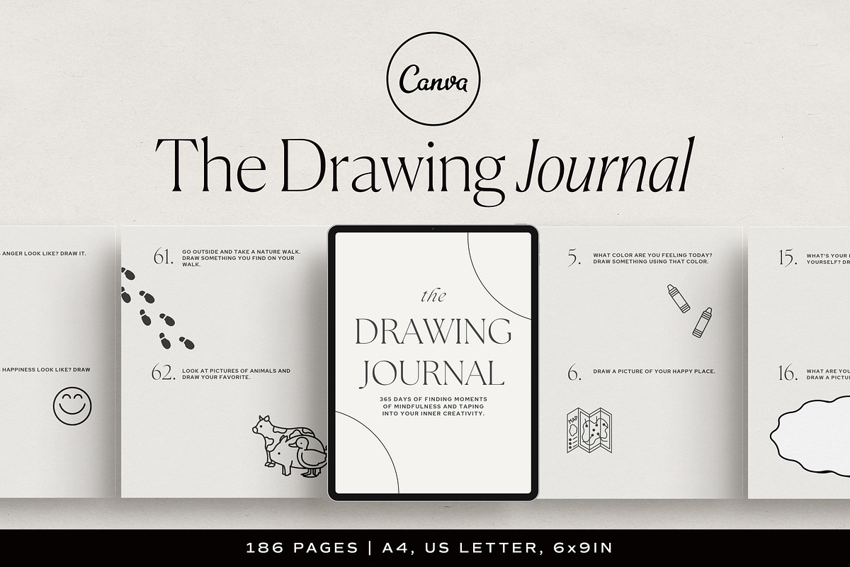 The Drawing Journal Canva Template, a Presentation Template by HelloKarla (Photo 1 of 7)