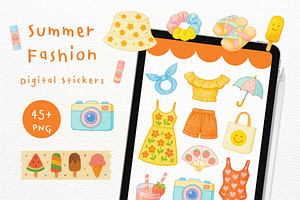 Summer Fashion Goodnotes Stickers