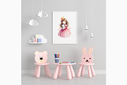Watercolor Princess and White Kitten, a Person Illustration by Business Chic (Thumbnail 3 of 4)