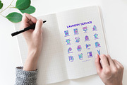 Laundry Service | 16 Thin Line Icons, an Outline Icon by Alex Blogoodf (Thumbnail 4 of 11)